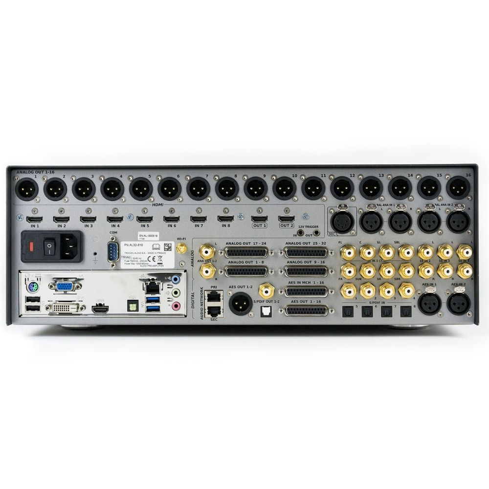 Trinnov Altitude 32 rear panel.