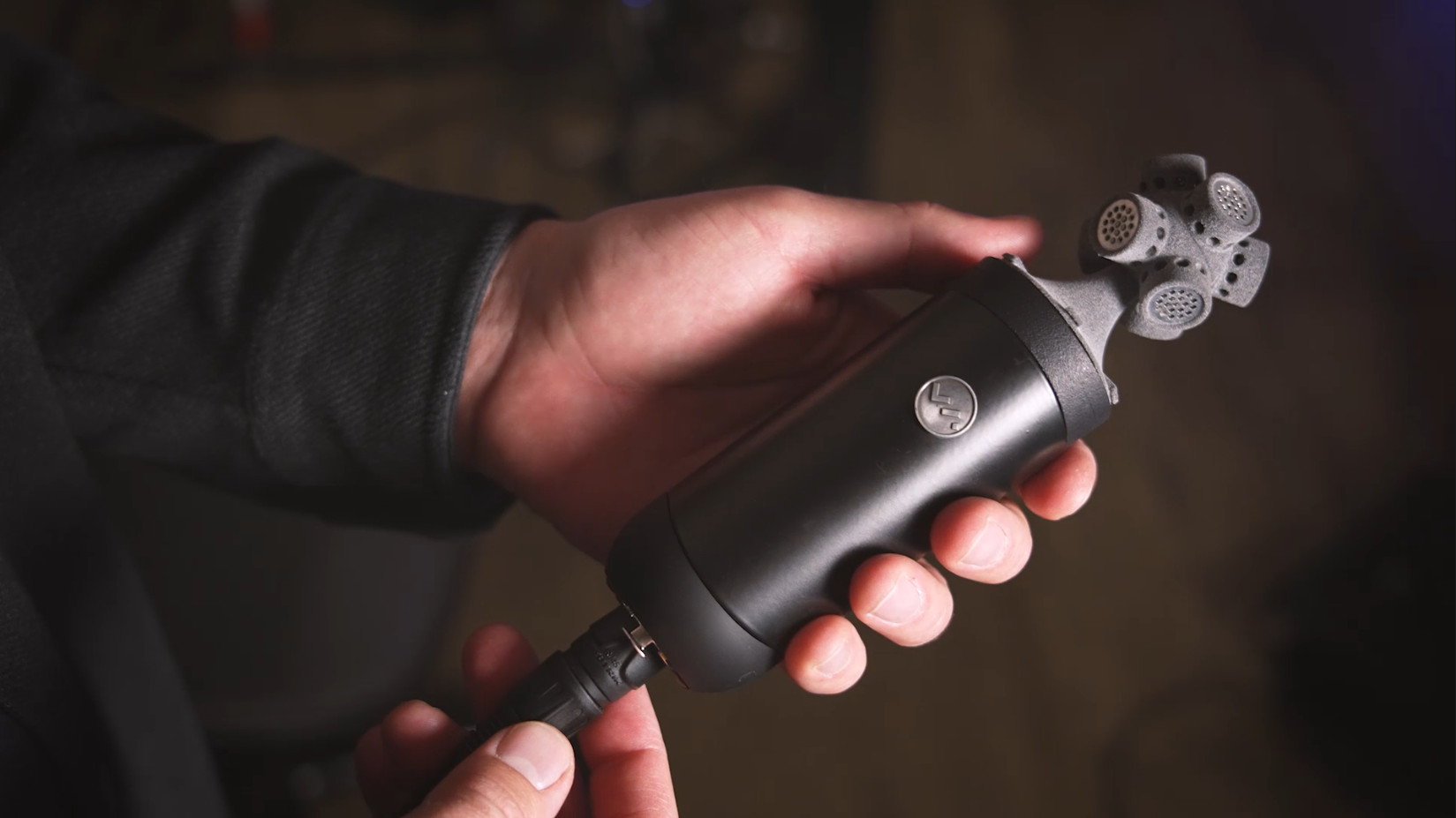 Voyage Audio Dante Mic in hand